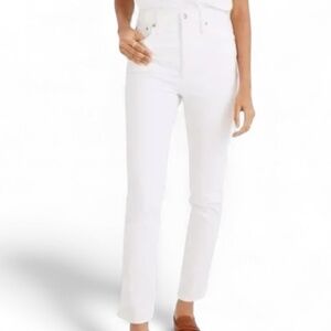 Madewell The Perfect Vintage Jean Tile White | High-Rise Straight Leg | Size 23